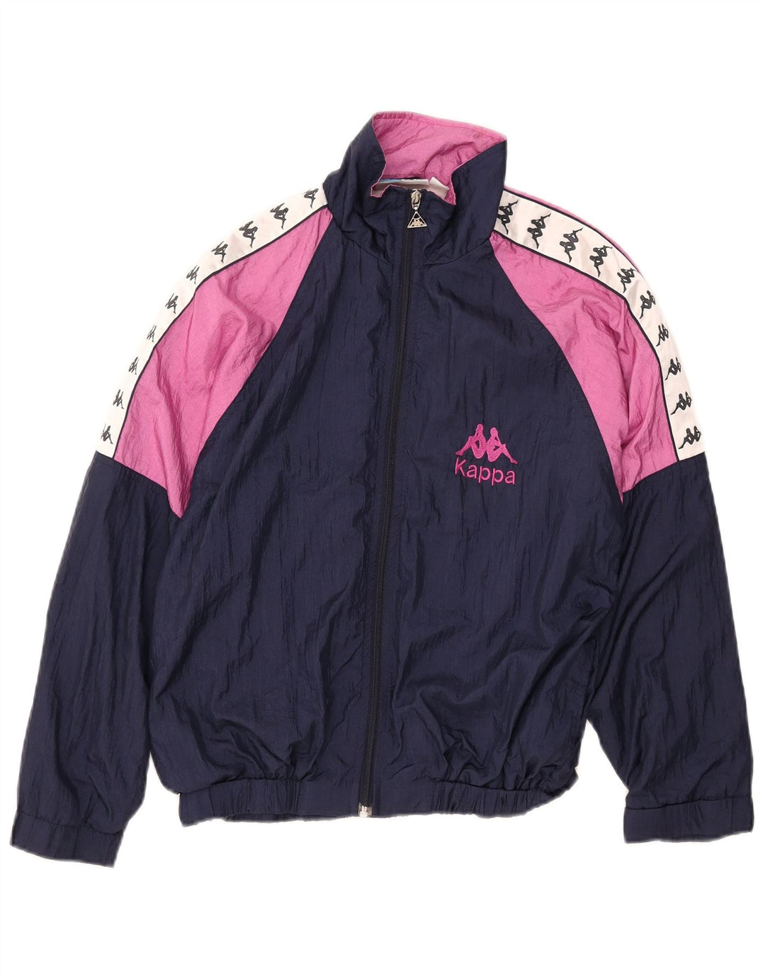 KAPPA drenge grafisk træningsdragt topjakke 13-14 år marineblå farveblok
