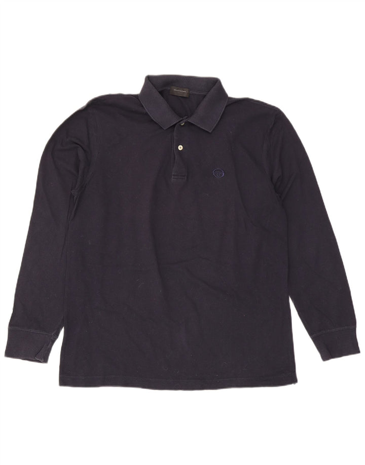 Sergio Tacchini Langærmet herre poloshirt Stor marineblå