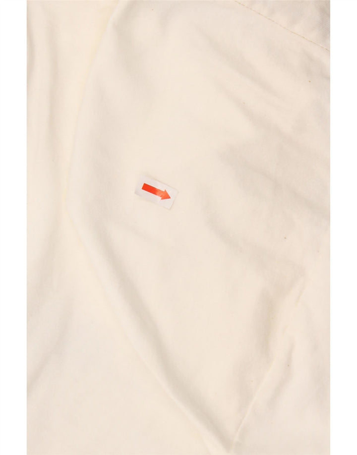 REPLAY Dame Hooded Grafisk Top Langærmet UK 14 Large White Bomuld