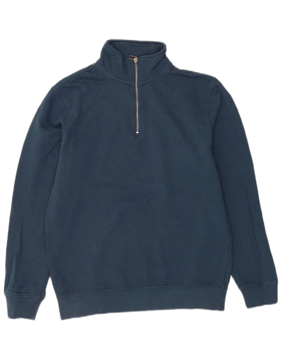 John Lewis Sweatshirt med lynlås til mænd, lille marineblå bomuld