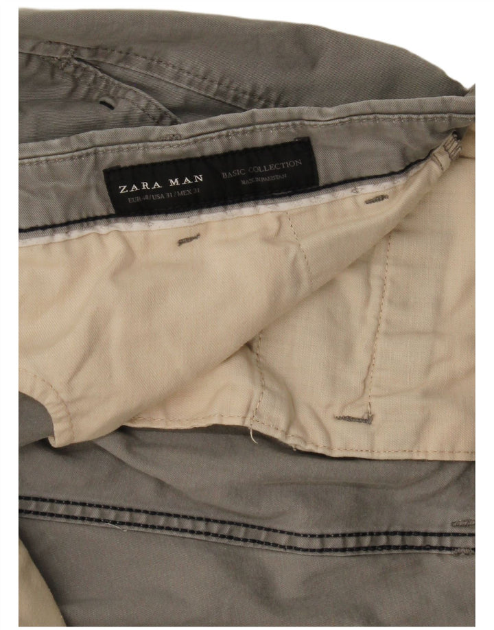Zara Herre Slim Chino Bukser EU 40 Medium W31 L29 Grå