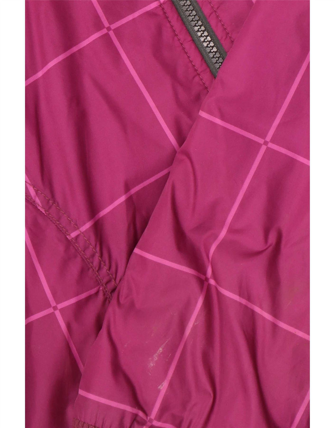 Vans Dame Hooded Bomber Jacket UK 14 Medium Purple Check Nylon