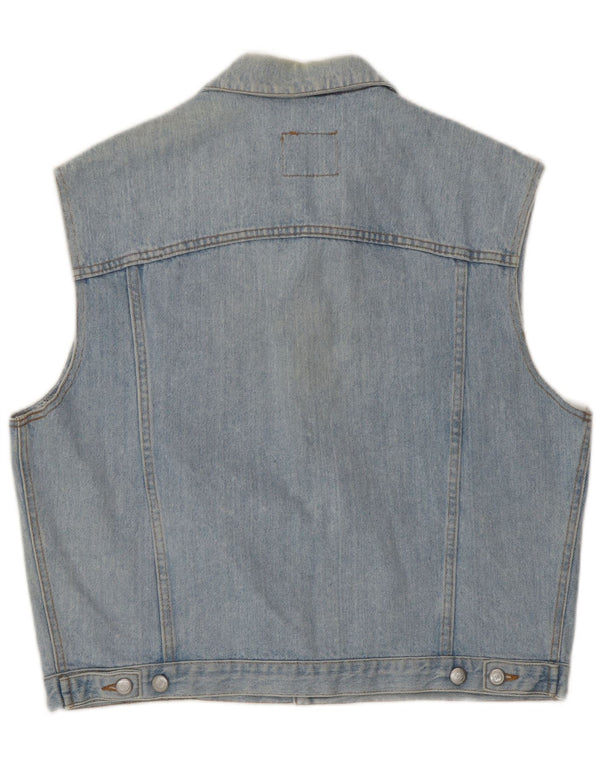 Rifle Herre Denim Gilet UK 38 Medium Blue Cotton
