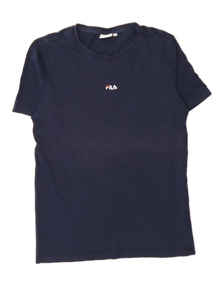FILA Mens T-Shirt Top Medium Navy Blue Cotton Vintage Fila and Second-Hand Fila from Messina Hembry 