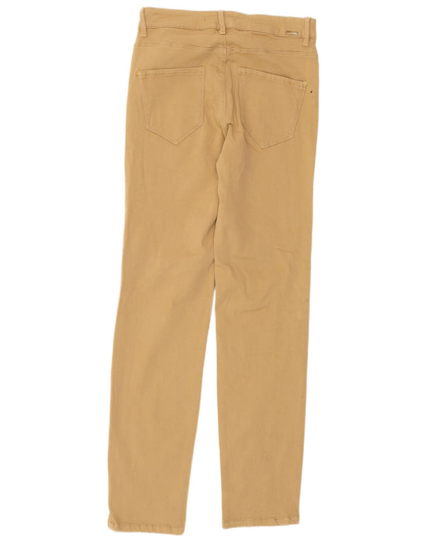 Zara Dame Slim Casual Bukser EU 38 Small W28 L30 Beige Bomuld