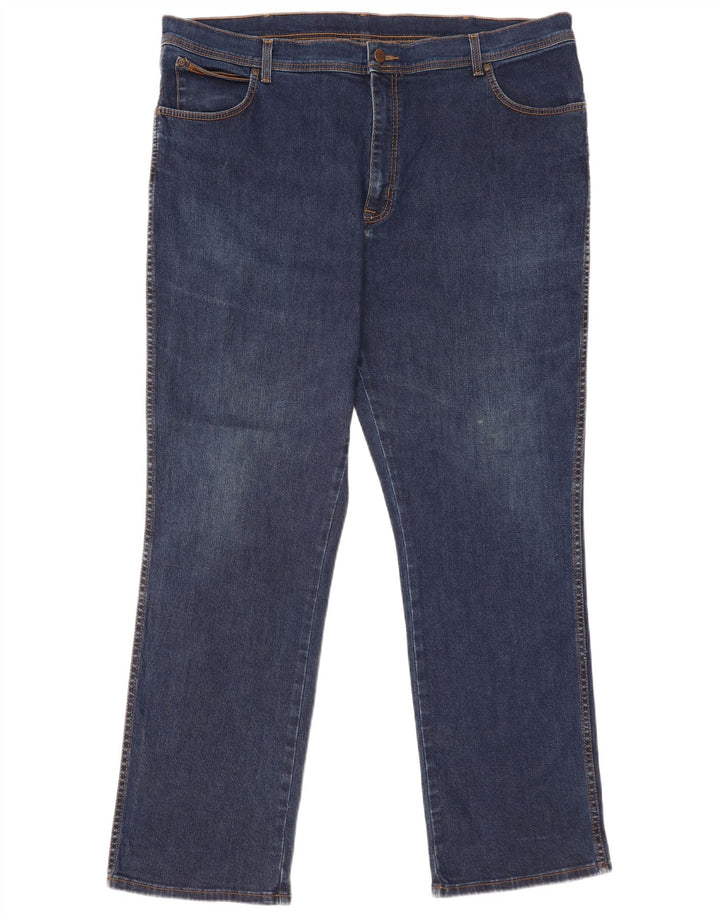 Wrangler Herre Texas Stretch Straight Jeans W44 L32 Blå Bomuld