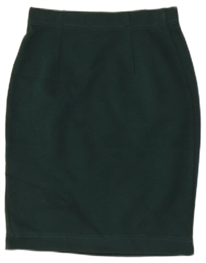 Vintage blyantnederdel til kvinder IT 40 Small W32 Grøn uld