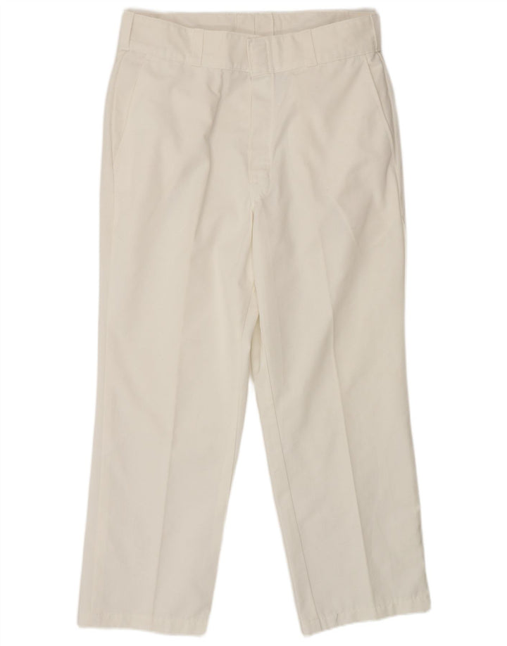 Dickies Lige Chinobukser til mænd W34 L28 Hvid polyester