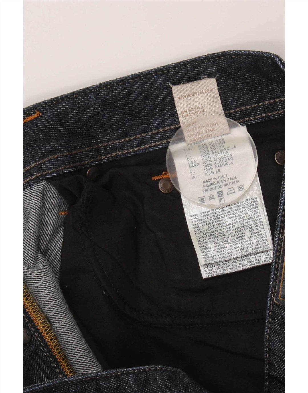 Diesel Straight Jeans til mænd W32 L27 Marineblå Bomuld