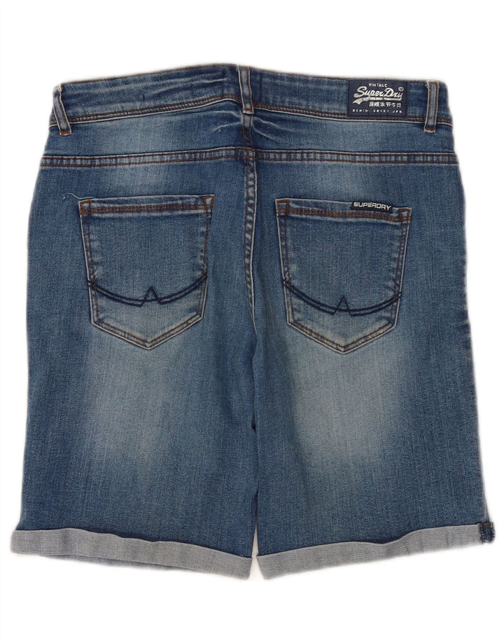 Superdry Herre Denim Bermuda Shorts W30 Medium Blue Bomuld