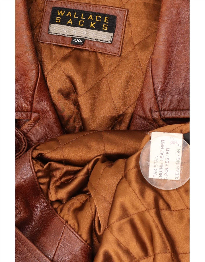 Wallace Sacks Herre Læderjakke UK 44 2XL Brun