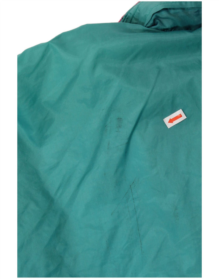 PUMA Regnjakke med hætte til mænd UK 42 XL Blå Colourblock Nylon