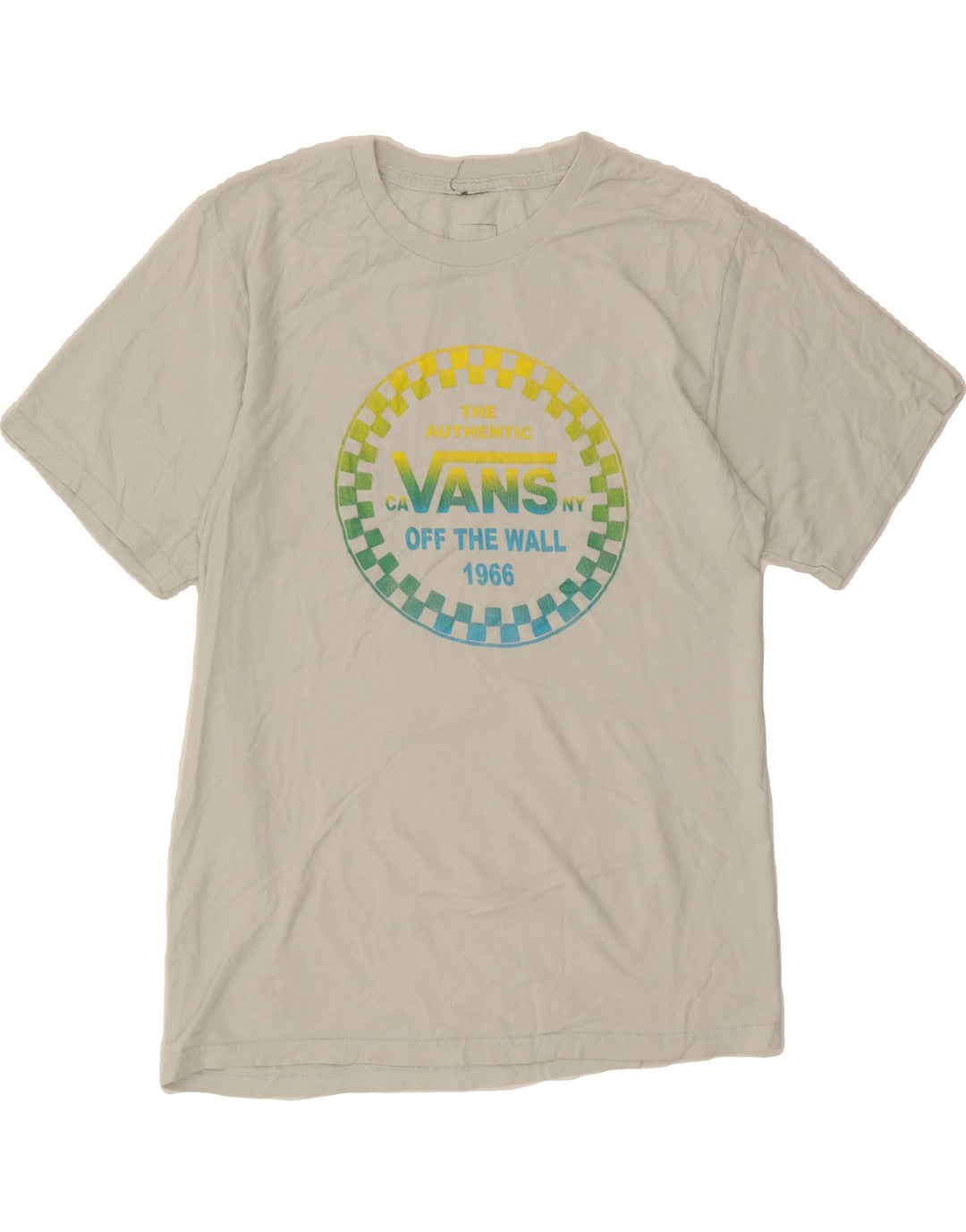 VANS Mens Classic Fit Graphic T-Shirt Top Small White Cotton Vintage Vans and Second-Hand Vans from Messina Hembry 