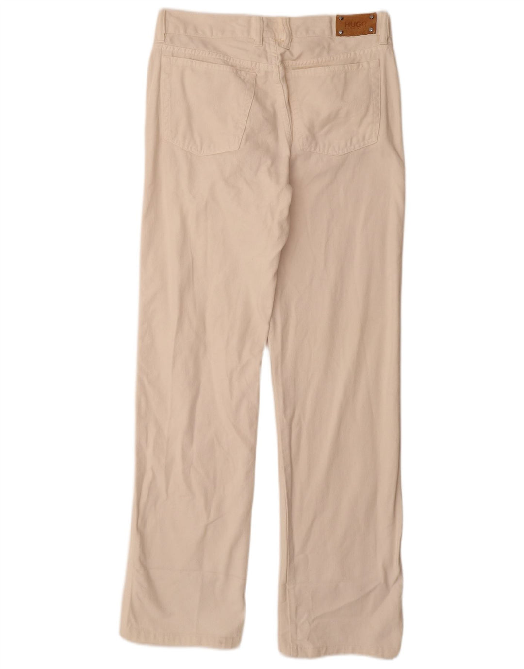 Hugo Boss Straight Jeans til mænd W32 L34 Off White Bomuld