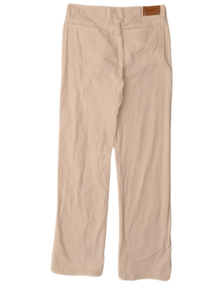Hugo Boss Straight Jeans til mænd W32 L34 Off White Bomuld