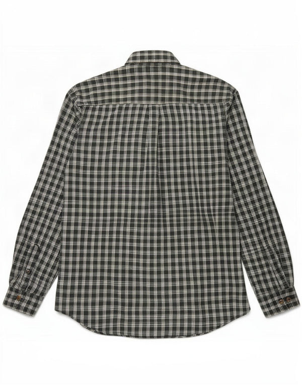 Eddie Bauer Herre Regular Fit Flannel-skjorte Lille grøn ternet bomuld