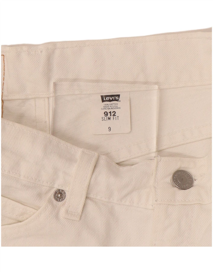 LEVI'S Womens High Waist Slim Fit Denim Shorts US 9 Medium W28 White