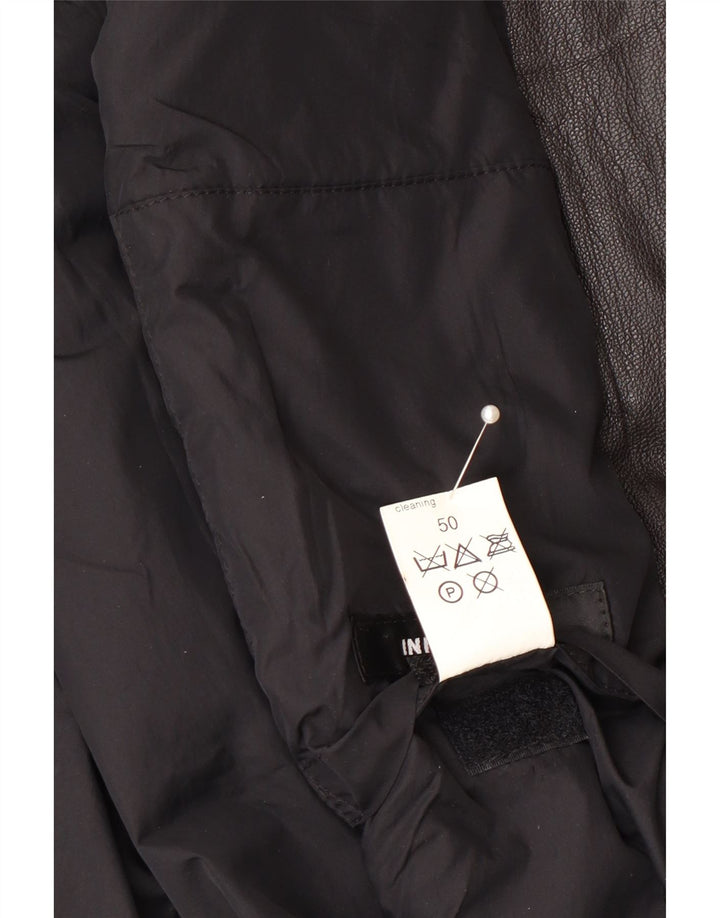 Gazzarrini Herre Læder Bomber Jacket IT 50Stor Sort Læder