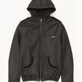 Superdry Herre Military Hooded Læderjakke UK 38 Medium Black