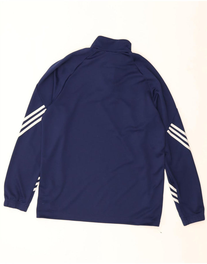 Adidas Herre Climalite Pullover med lynlås-hals Træningsdragt Top Stor marineblå