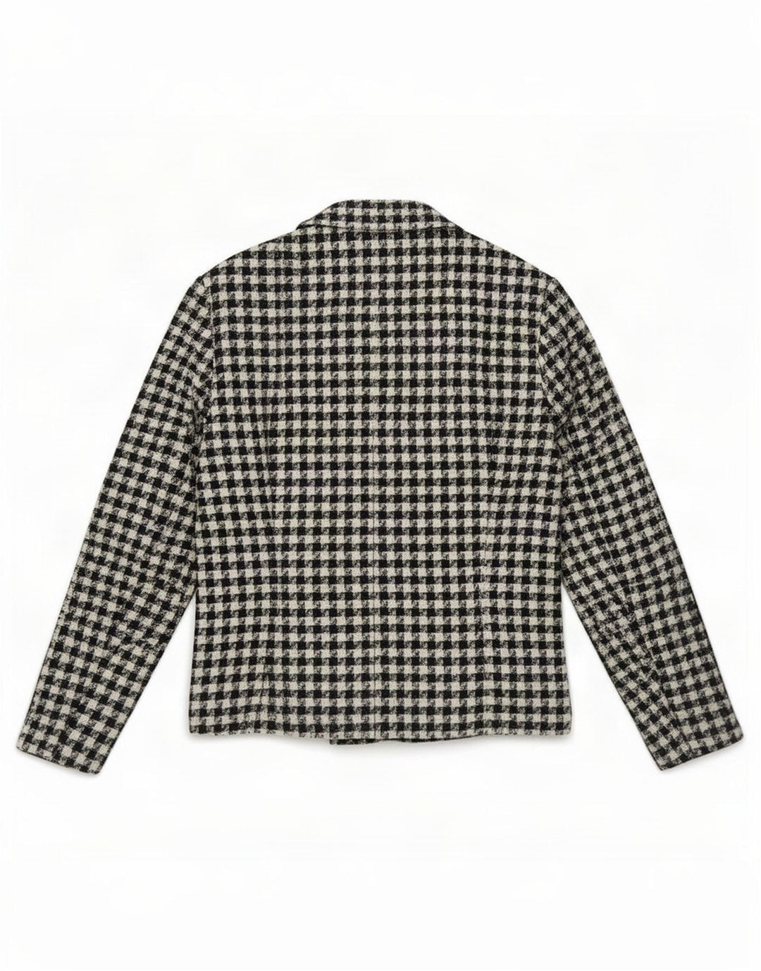 Marks & Spencer Dame 4-knaps blazerjakke UK 14 Large Black Houndstooth