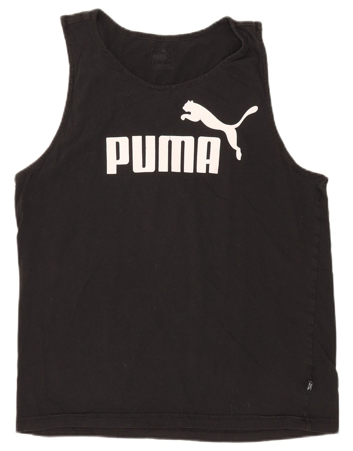 Puma Herre Grafisk Vest Top Stor Sort Bomuld