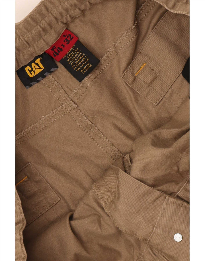 Caterpillar Herre Slim Cargo Bukser W44 L32 Beige Bomuld