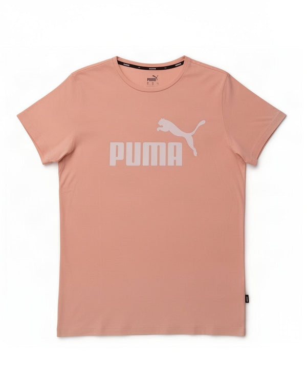 Puma Grafisk T-Shirt Top UK 12 Medium Pink Bomuld