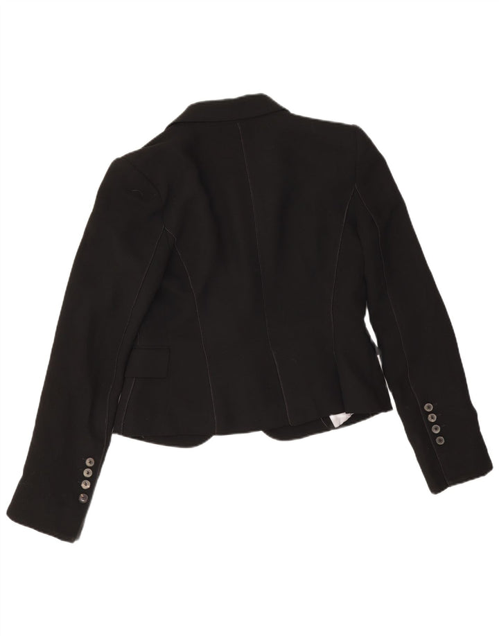 Zara Dame 1 Knap Blazer Jakke EU 38 Lille Sort