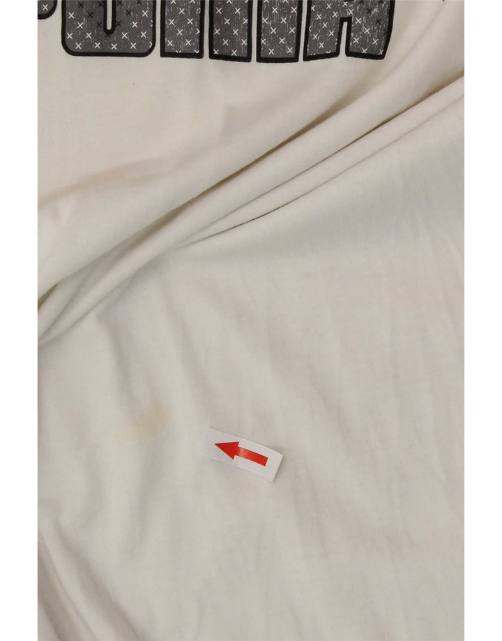 Puma Herre Grafisk T-Shirt Top 2XL Hvid