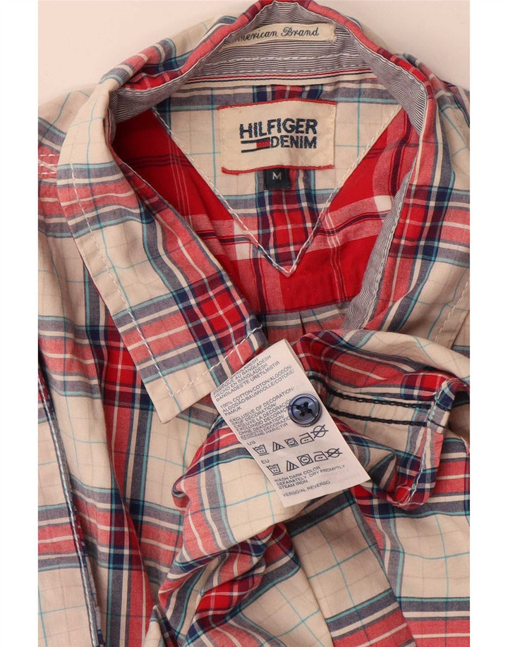 Tommy Hilfiger Kortærmet Herreskjorte Medium Rød Ternet Bomuld