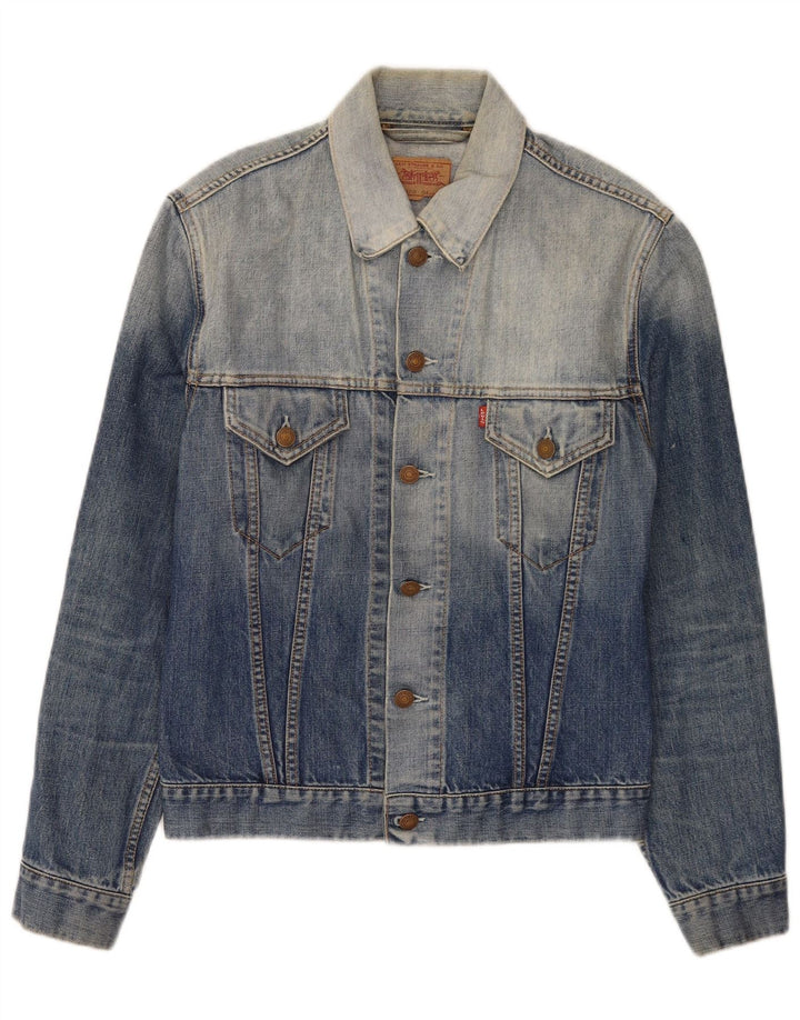 Levi's Herre Acid Wash Denimjakke UK 38 Medium Blue Cotton Classic