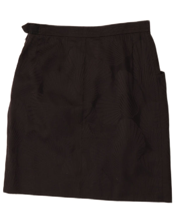 Saint Laurent Womens Straight Skirt IT 42 Medium W30 Black Floral Designer