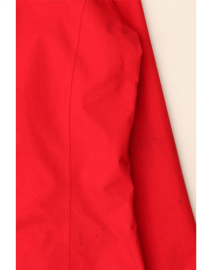 Jack Wolfskin Dame Hooded Windbreaker Jacket UK 16 Large Rød Polyamid