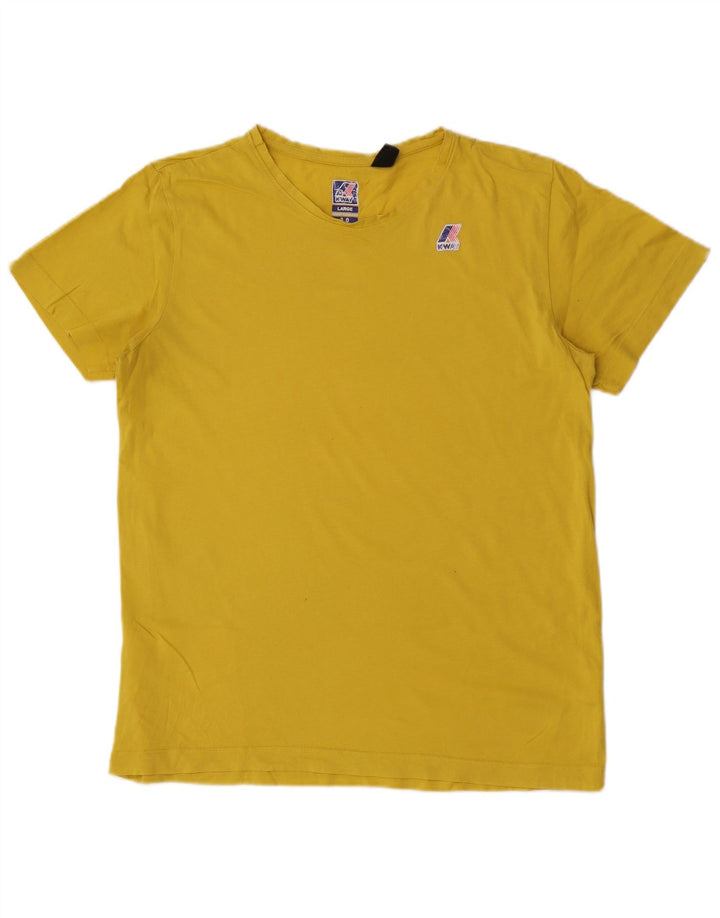 K-Way Herre T-Shirt Top Stor Gul Bomuld