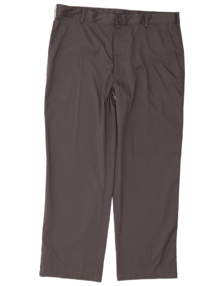 Nike Herre Dri Fit Lige Chino-bukser W36 L30 Grå polyester