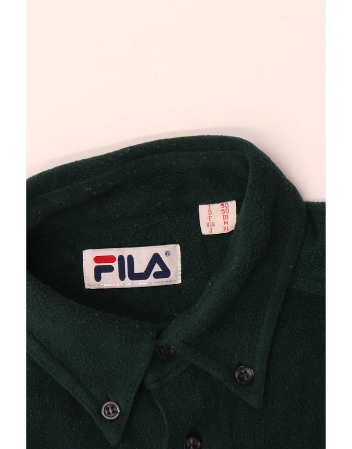 Fila Fleeceskjorte til mænd IT 50 Medium Grøn