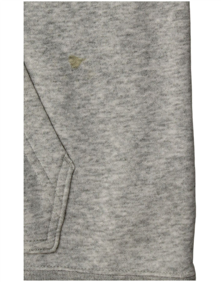 NIKE Womens Oversized Graphic Hoodie Jumper UK 10 Small Grey Flecked