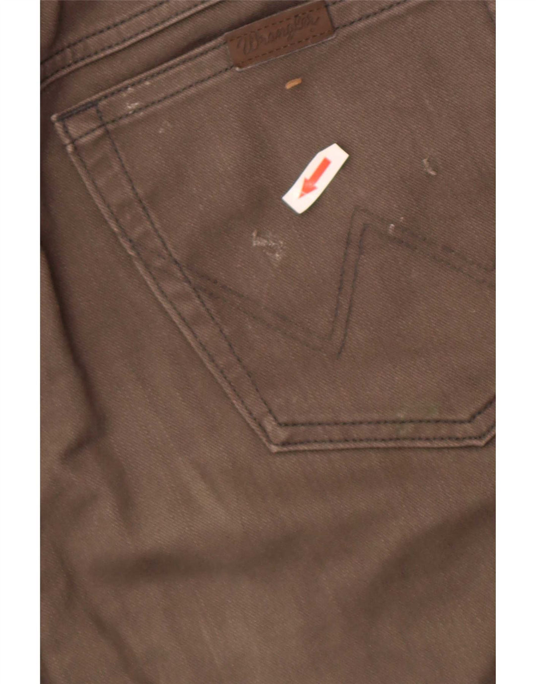Wrangler Herre Regular Straight Jeans W36 L34 Brun Bomuld