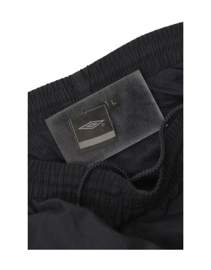 UMBRO Mens Cargo Tracksuit Trousers Large  Navy Blue Polyester