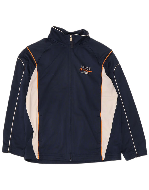 Champion Womens træningsdragt Topjakke UK 12 Medium Navy Blue Colourblock