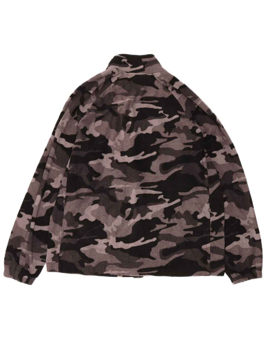 STARTER Fleecejakke til mænd UK 42/44 Large Grey Camouflage Polyester