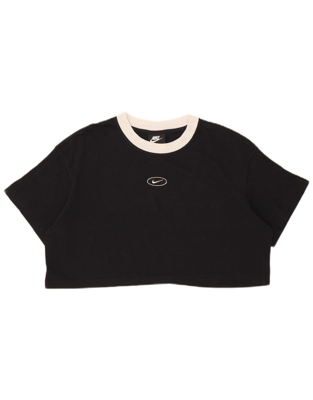 Nike Womens Crop Oversized T-Shirt Top UK 14 Medium Sort