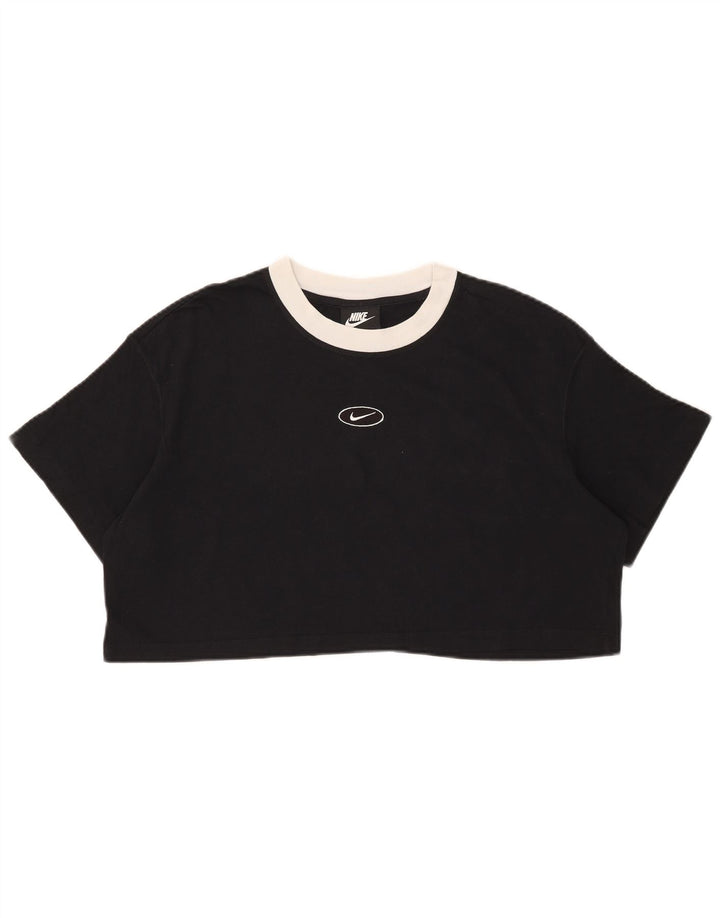 Nike Womens Crop Oversized T-Shirt Top UK 14 Medium Sort