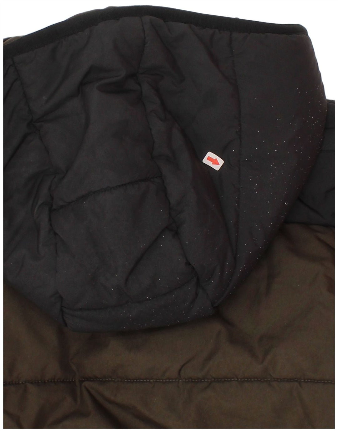 Adidas drenge hættepolstret jakke 9-10 år Khaki Colourblock Polyester