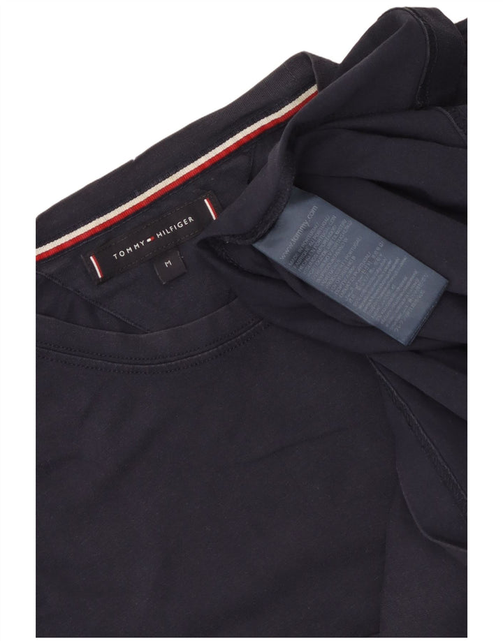Tommy Hilfiger Herre T-Shirt Top Medium Marineblå Bomuld