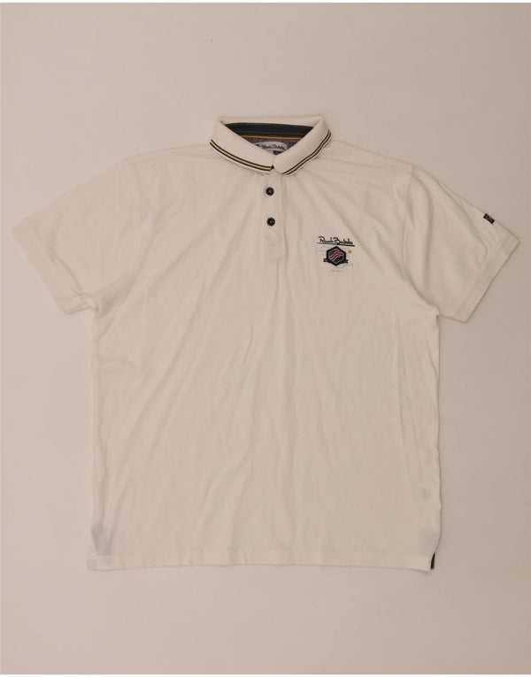 Renato Balestra herre poloshirt 2XL hvid bomuld