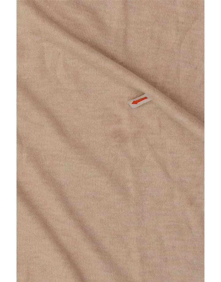 Zara Langærmet Oversized Polo Dress UK 10 Small Beige Polyester