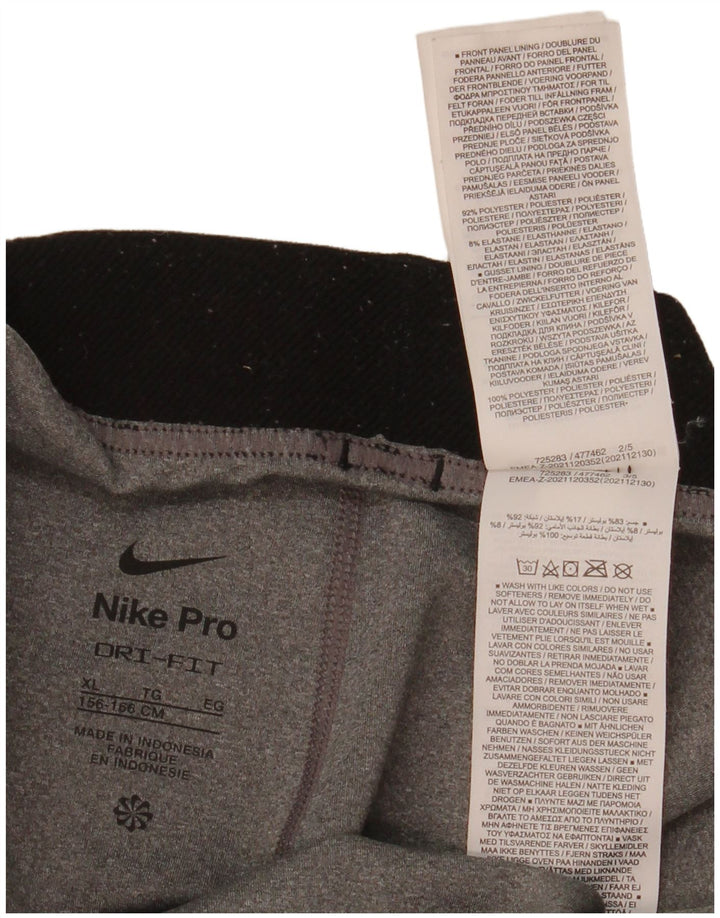 Nike Girls Dri Fit Leggings 13-14 år XL Grå Polyester
