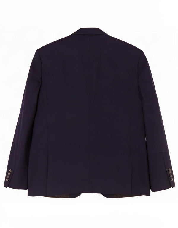 Zara Mens 2 Button Blazer Jacket EU 56 XL Navy Blue Polyester